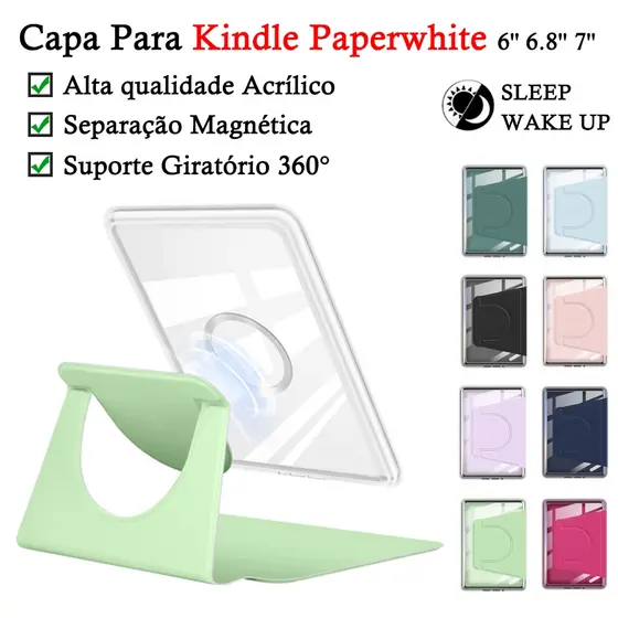 Capa Para Kindle 11ª Geração 2024 Acrílico Magnética Sênior Paperwhite 12ª 10ª 8ª 7ª 6ª 5ª Geração