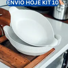 Kit 10 Petisqueira Barquinha Canoa Petiscos Churrasco Festa Frios Para Servir Amendoim Caldo Branca