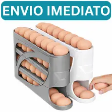Porta Ovos 4 Andares Rolante em Plástico para Geladeira Organizador 20 a 30 Ovos