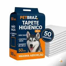 Tapete Higiênico Descartável para Cachorro Unidades 60x60 cm - Fralda Pet Xixi Cão Pequeno Médio