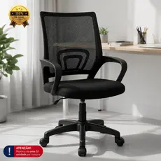 Cadeira de Escritório Ergonômica Preta para Conforto e Estilo