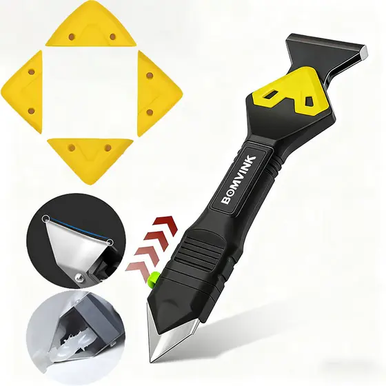 Kit Ferramentas Removedoras de Silicone, Rejunte e Cola | Espátula para Piso e Vidro
