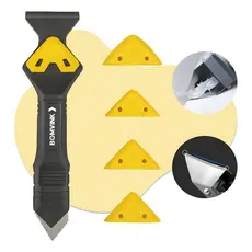Espátula Para Aplicar e Raspar Rejunte Aplicação Silicone Plástico Raspador Remover Silicone Velho Multiuso