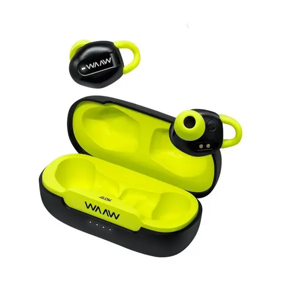 Fone de Ouvido WAAW Intra Auricular Move 200 Bluetooth Sport TWS Preto e Verde