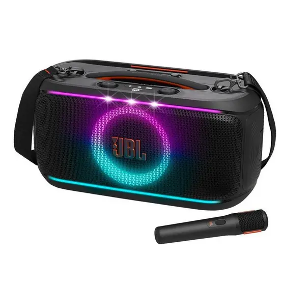 Caixa de Som JBL PartyBox On The Go 2 com Microfone 100W Bivolt Preta