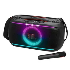 Caixa de Som JBL PartyBox On The Go 2 com Microfone 100W Bivolt Preta