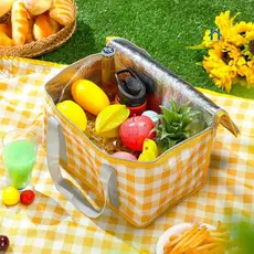 Bolsa térmica Cesto para piquenique com zíper e dobravél para alimento quente ou frio impermeavél