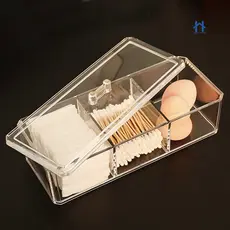 Caixa em Acrílico organizador com 3 Divisórias Transparente para Maquiagens e Jóias