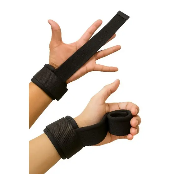 Tala Strap com Munhequeira Academia Profissional | Straps Musculação Crossfit Levantamento Terra Remada Pegada Forte