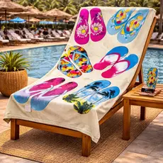 Toalha Praia ou Piscina Sublimada 140x70cm Não Gruda Areia