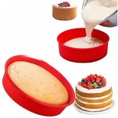 Forma Redonda de Silicone 22 cm Para Bolo Pudim e Tortas Antiaderente