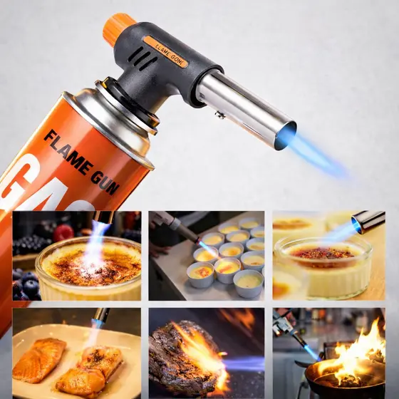 Maçarico Culinário Portátil Gourmet Profissional com Regulagem