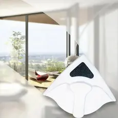 Limpa Vidro Magnético Triangular Branco Dupla Face Com Super Ímã