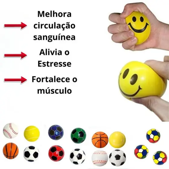 Bola Fisioterapia Exercitadora Massageadora Antiestresse Para Exercícios de Mãos e Reabilitação