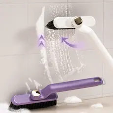 Escova Rotativa Limpeza Pesada 2 em 1 Banheiro Piso Remove Sujeira Fácil Rápido