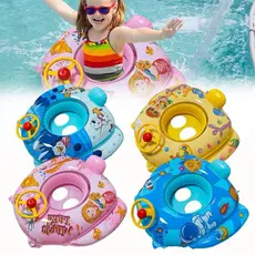 Boia Bote Carrinho Inflável Baby Assento Fraldinha Bebê  75cm  Piscina Verão