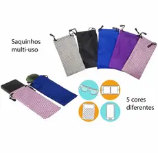 Kit 50/100 Bolsa impermeável para óculos de sol com estampa xadrez colorida Nova