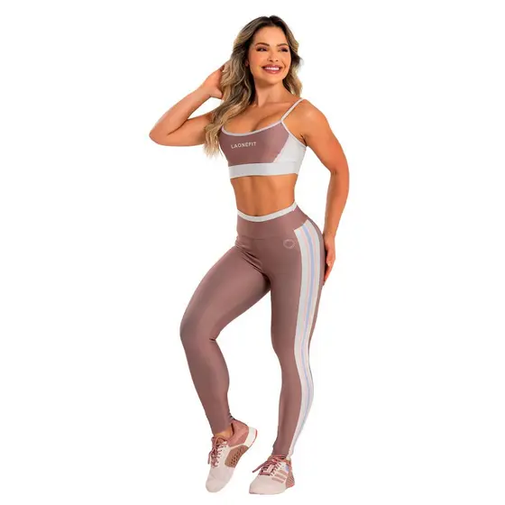 Conjunto Fitness Feminino Top e Calça Sports Treino Perfeito Tecido Premium RARA - LAONEFIT