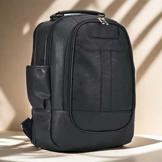Mochila Feminina de Couro Sintéticos Tamanho Grande Ideal Para Escolar, Trabalho e Viagem