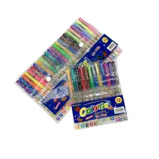 Canetas Coloridas Perfumadas com GLITTER - Kit 12/24 Cores | Presente Perfeito
