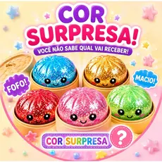 Squishy Bolinho Baozi Grande 8,5 CM Glitter Caixa Misteriosa Antiestresse Sensorial Kawaii Presente Criativo Fidget