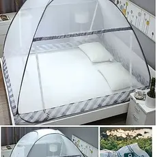 Rede Mosquiteiro Cama Casal Queen King Tela Protetor Contra Pernilongo Mosquito Rede Anti-Insetos Mosquiteiro Dobrável