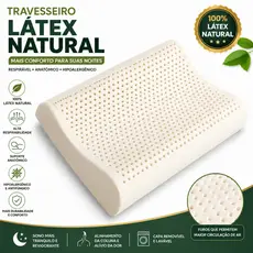 Travesseiro De Látex Natural Ortopédico Antialérgico Suporte Cervical Coluna Alinhada Premium
