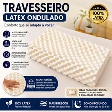 Travesseiro Látex Anatômico Dores no Pescoço e Coluna Antiácaro Ortopédico Premium Super Confortável para Ótimo Sonos