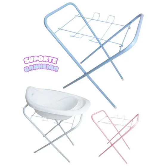 Suporte para Banheira de Bebe Infantil Resistente Compacto e Desmontável