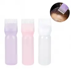 Inclui um conjunto de 1, 2 ou 3 frascos aplicadores com um pente – adequado para tintura de cabelo, óleo capilar,