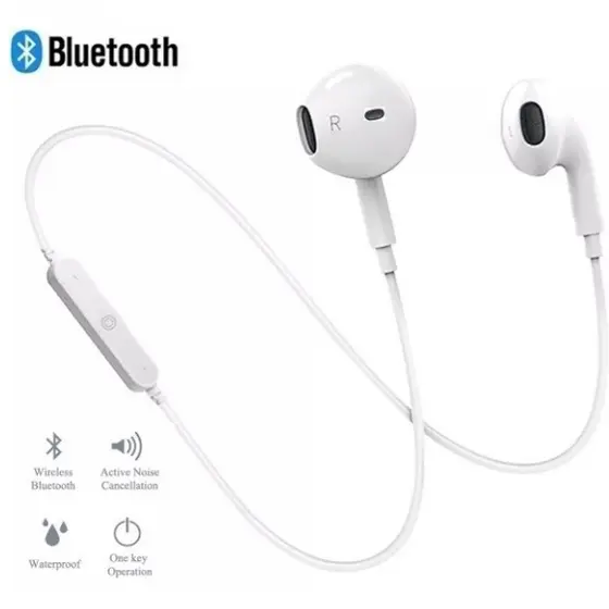 Fone de Ouvido sem Fio Bluetooth 5.0 Intra-Auricular Esportivo S6