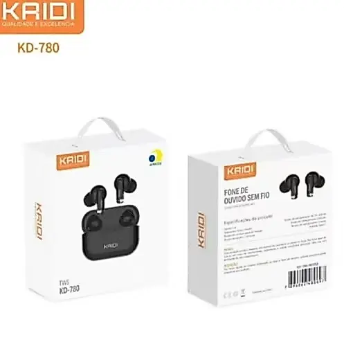 Fone de Ouvido Sem fio Bluetooth TWS Kaidi KD-780