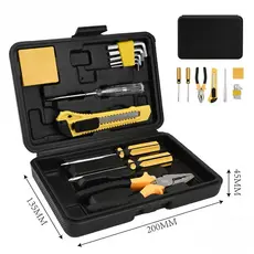 Kit de Ferramentas 12 Peças Maleta Portátil Organizadora Titanium Uso Geral Multifuncional
