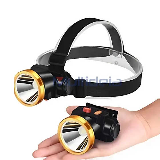 Lanterna De Cabeça 1 Led Recarregável Super Forte Bike Pesca