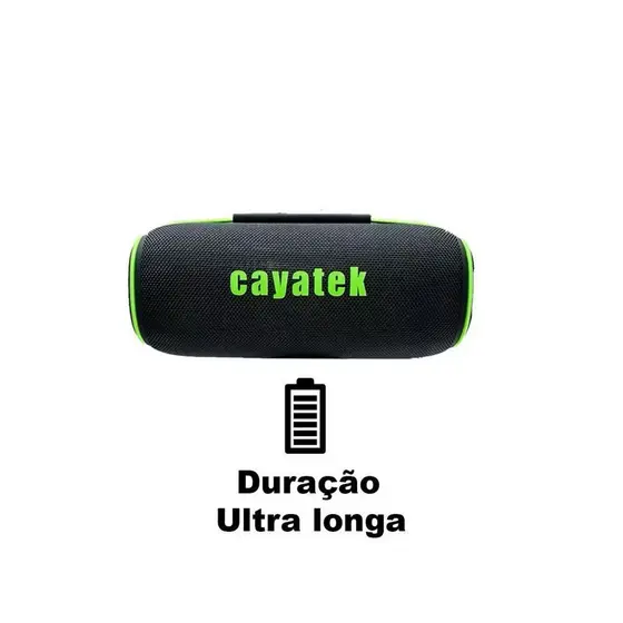 Caixa de Som Bluetooth CAYATEK prova a Água 80W Alto Falante Duplo e Luz RGB boa SOM-0218