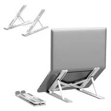 Suporte Base para Notebook/Tablet – Plástico Dobrável e Portátil 7  Níveis de Ajuste