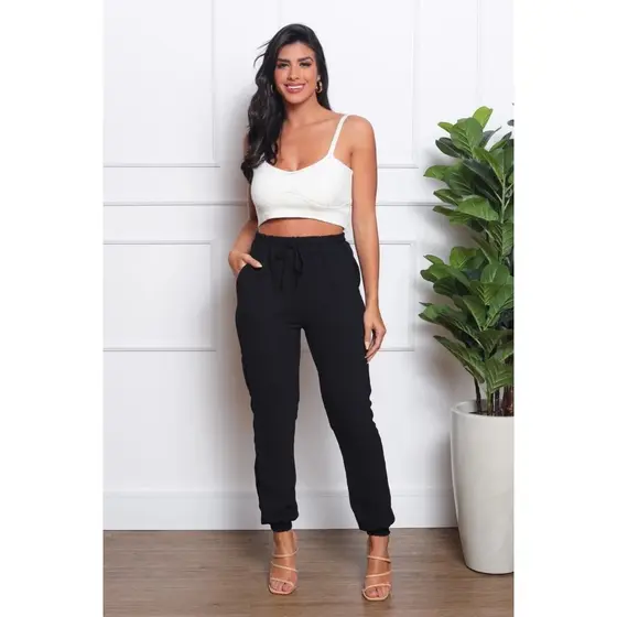 Calça Jogger Feminina Duna Preta