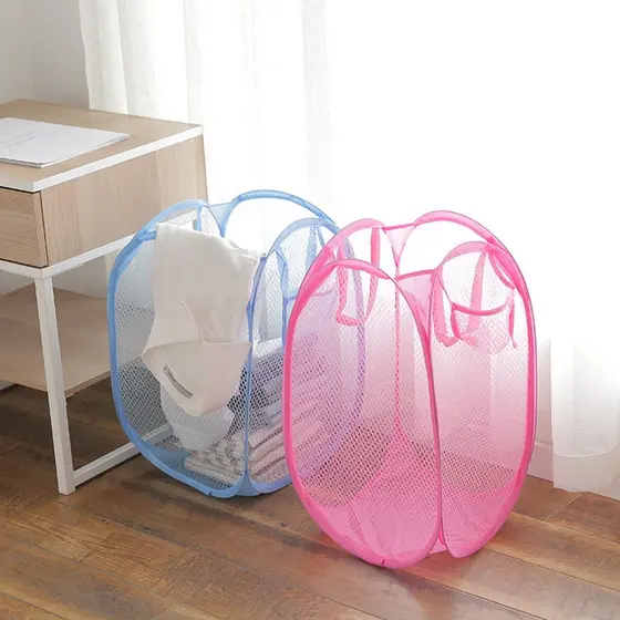 Cesto Organizador de Roupa ou Brinquedos Dobrável Armazenador 30x30x50 Bela Casa Utilidades