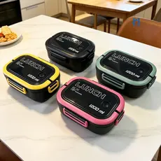 Pote de Marmita Lunch Box 1200ml com Divisórias com Talheres