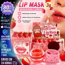 Máscara Labial para Dormir Morango Hidratante Night Sleep Moisturizing Maintenance Cream 3g