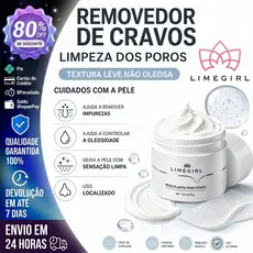 【LIMEGIRL】 Removedor de Cravos Limpeza dos Poros Textura Leve Não Oleosa Cuidados com a Pele