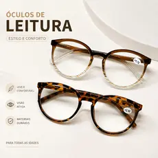 Óculos de Leitura com Grau Para Perto Redondo Feminino e Masculino Leve e confortável