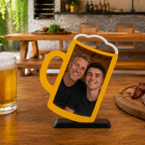 Porta Retrato Chopp presente dia dos pais, lembrancinha porta foto