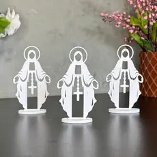 Kit Lembrancinhas Nossa Senhora das Graças, Totem Santinha, Maria, Missas, Crismas, Batizado, Casamentos