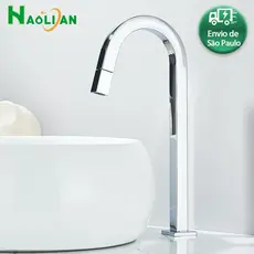 Torneira Banheiro Cromado Lavabo Torneira Banheiro Bancada Água Fria