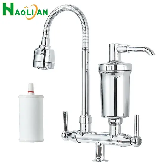 Torneira com Filtro Gourmet Flexível Bancada 1/4 de Volta