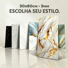 Kit 5/10/20 Adesivo Mármore Vinílico Adesivo 60x30cm Lavável Promoção