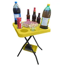 Mesa Mesinha Petisqueira Dobrável Portátil Bandeja Churrasco Diferentes Cores Pesca Area De Lazer Casa Praia Piscina Top