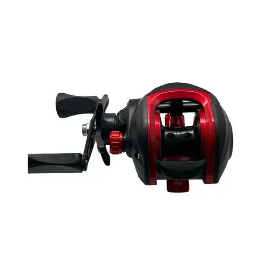 Carretilha Évora Albatroz Manivela Esquerda Cor Preto E Vermelho P/ Molinete De Pesca