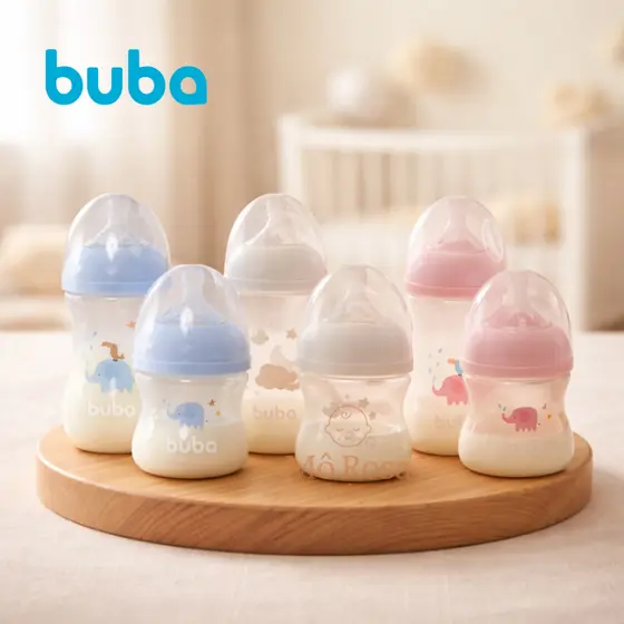 MAMADEIRA BUBA ANTICÓLICA 120/270/330ML ANTIVAZAMENTO / BPA FREE / EASY FLOW / BICO SILICONE PETALA